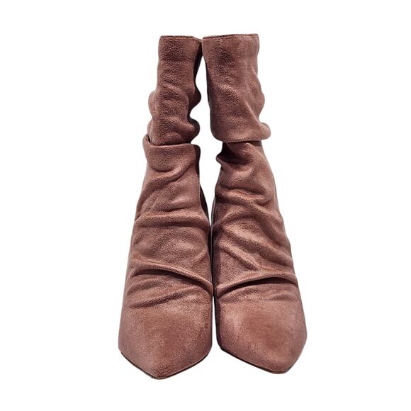 Journee Collection Markie Bootie Slouchy Stiletto Size 6 Blush FLAW artsy - Picture 6 of 14